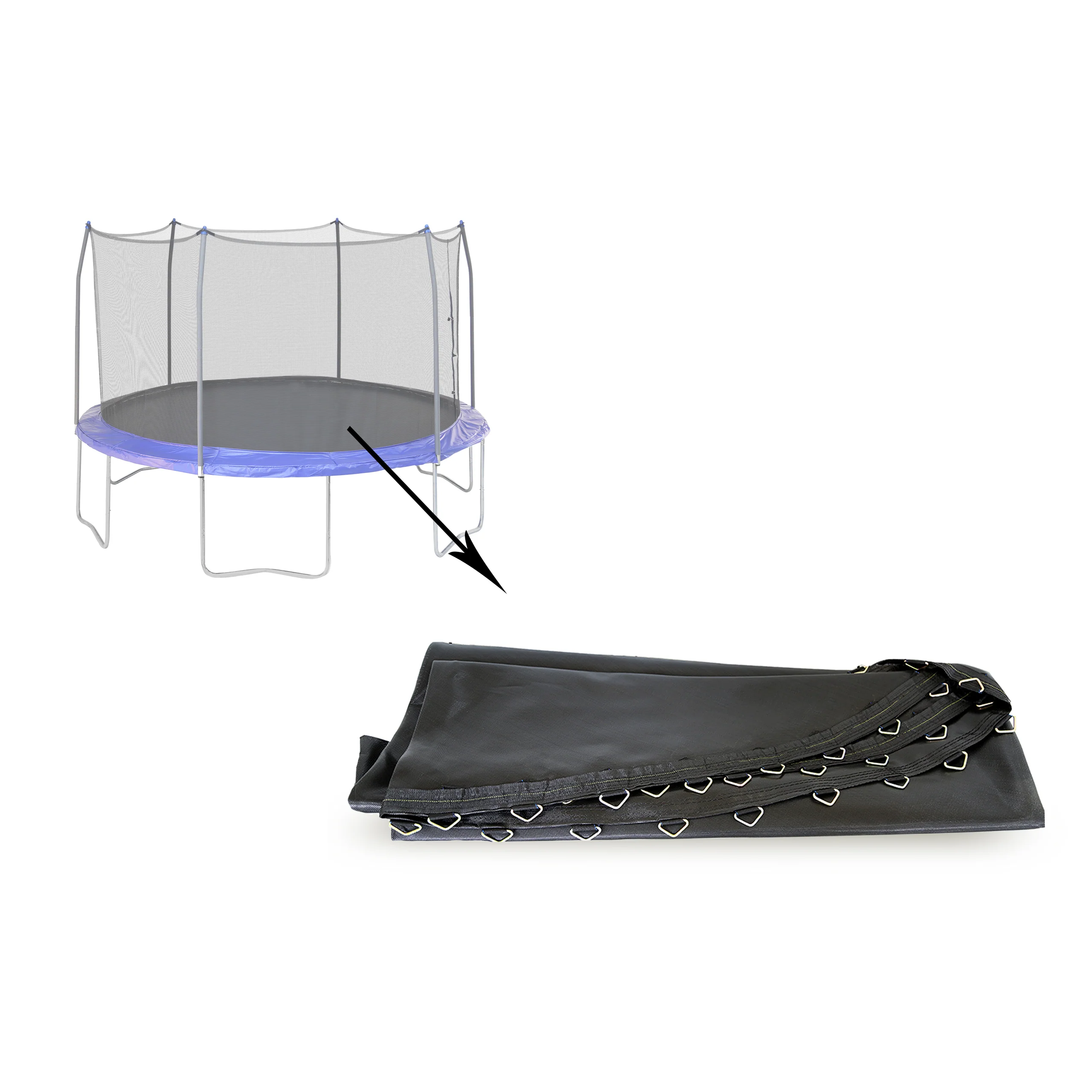 14 Ft. Round Replacement Jumping Mat with 72 V-Rings