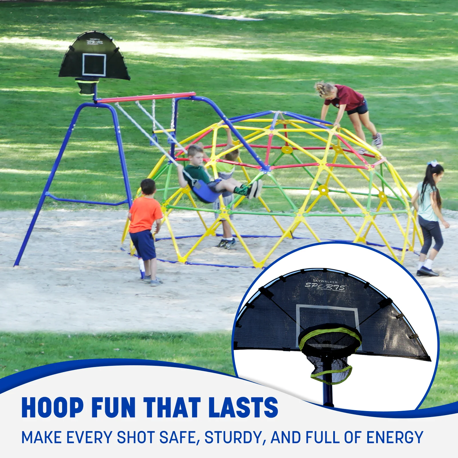 ActivPlay Geo Dome Climber and Swing Set Combo