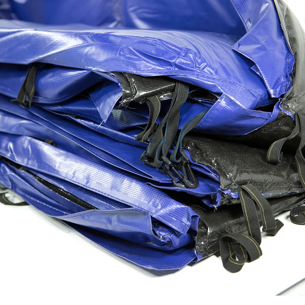 13' Square Blue Spring Pad with 1" Thick Cover