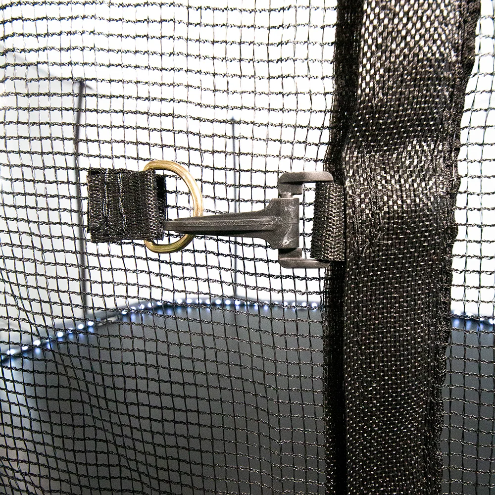13' Square Trampoline with Lighted Spring Pad in Navy