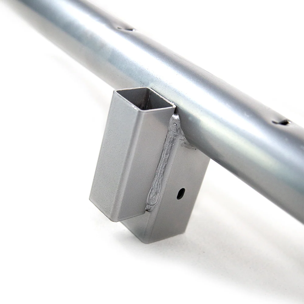 15' Square Main Frame Tube with Socket - Galvanized Steel Part