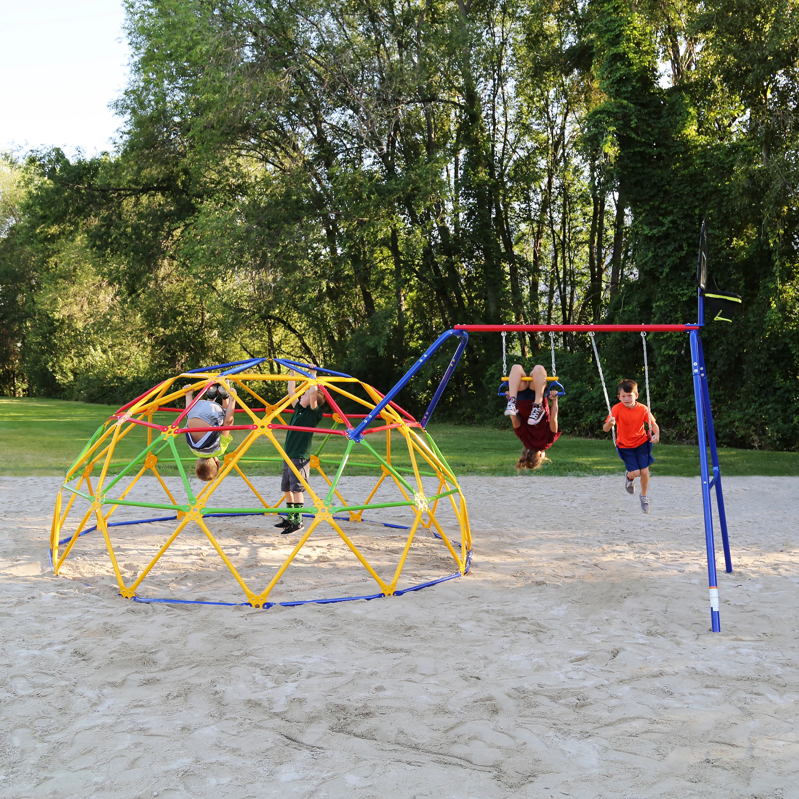 ActivPlay Geo Dome Climber and Swing Set Combo