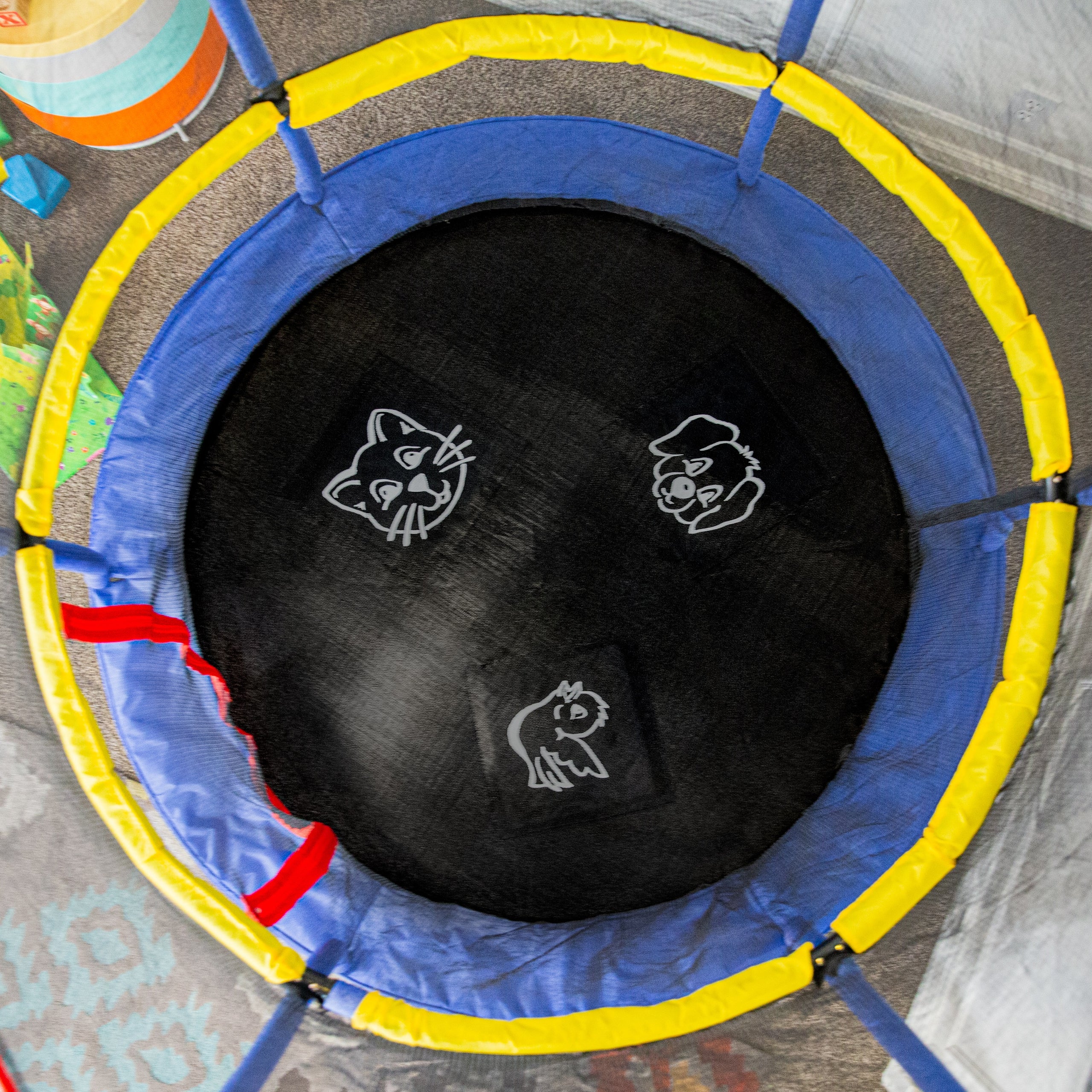 55" Round Bounce-N-Learn Mini Trampoline with Enclosure and Sound