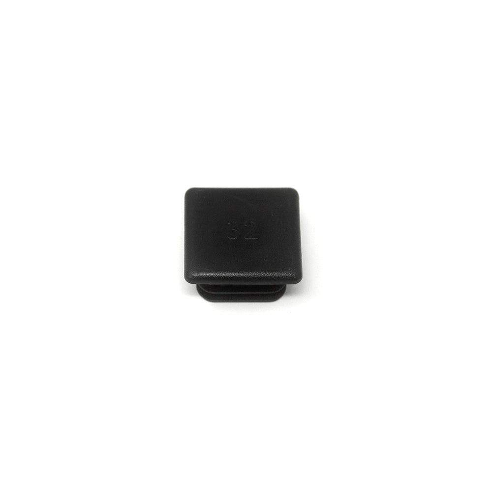 Black Rubber End Caps for Enclosure Pole T-Socket, Qty 2