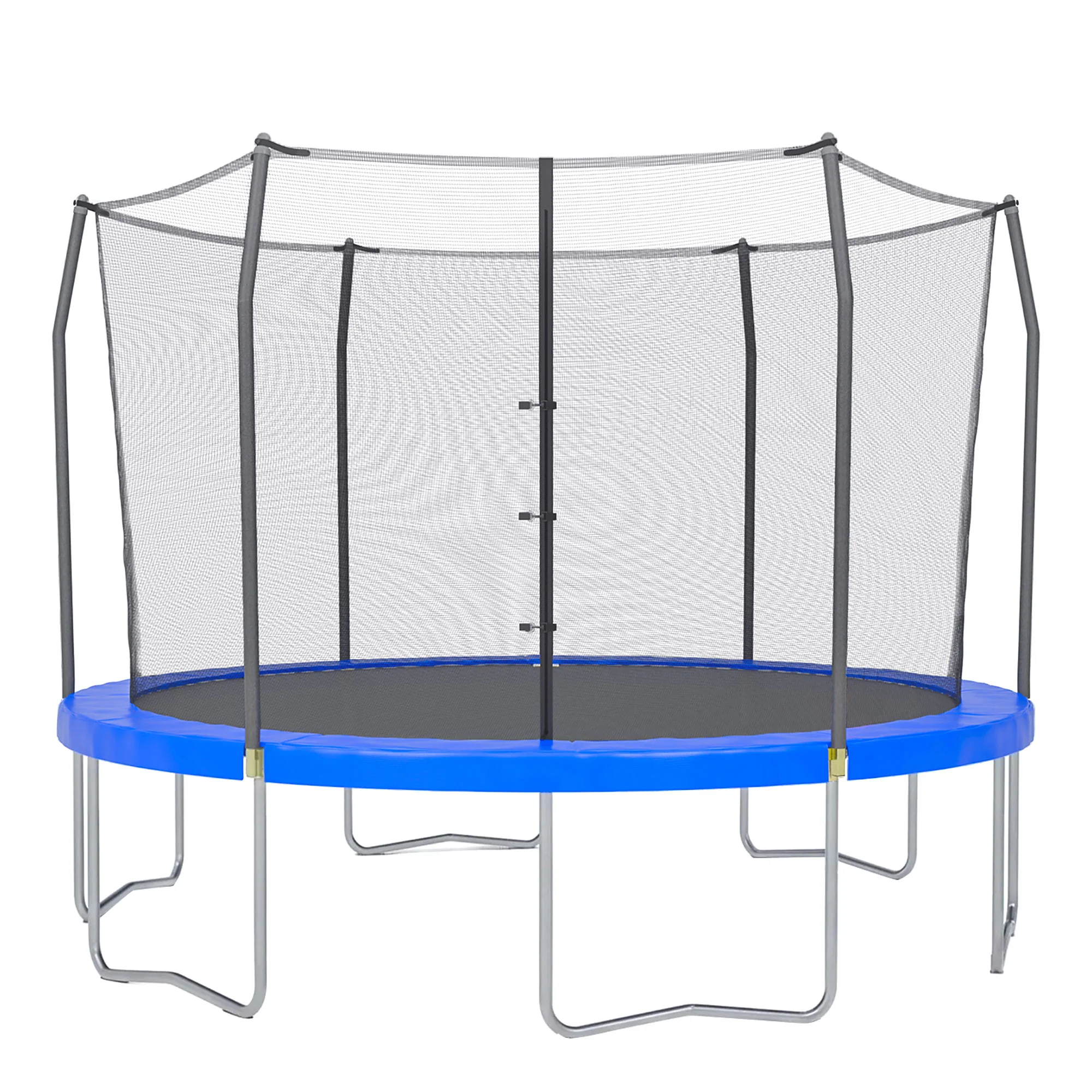 12' Round Outdoor Kids Trampoline with Safety Enclosure