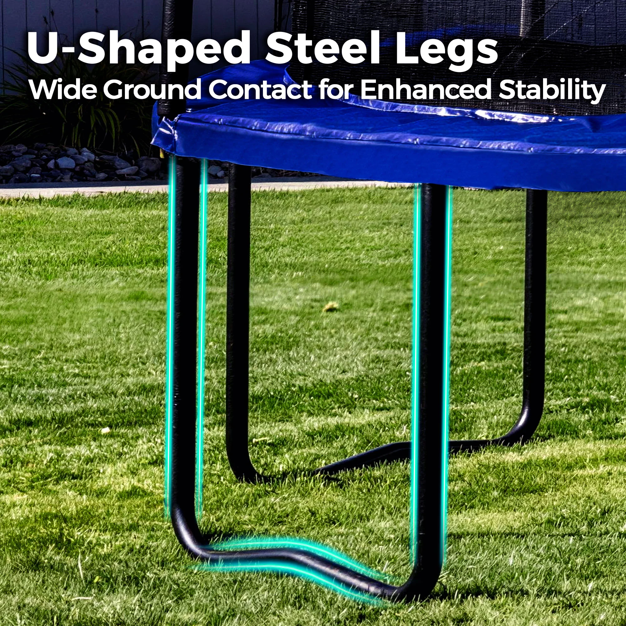 15' Round Trampoline for Kids with No-Gap Enclosure and Basketball Hoop