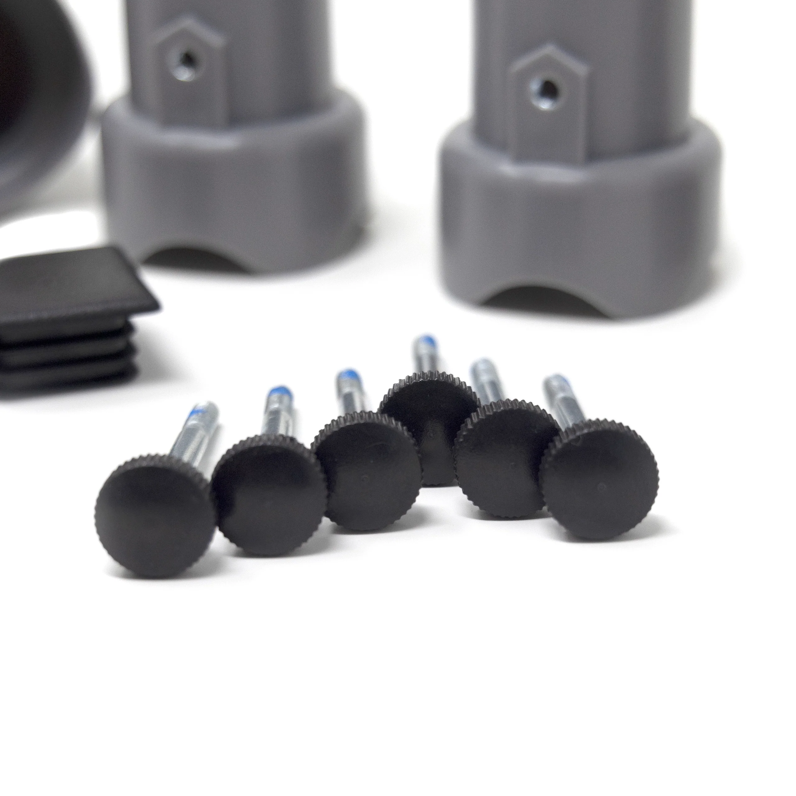 Grey Pole Cap Kit with Bolts and End Caps, Set of 6 8048 11047 8031