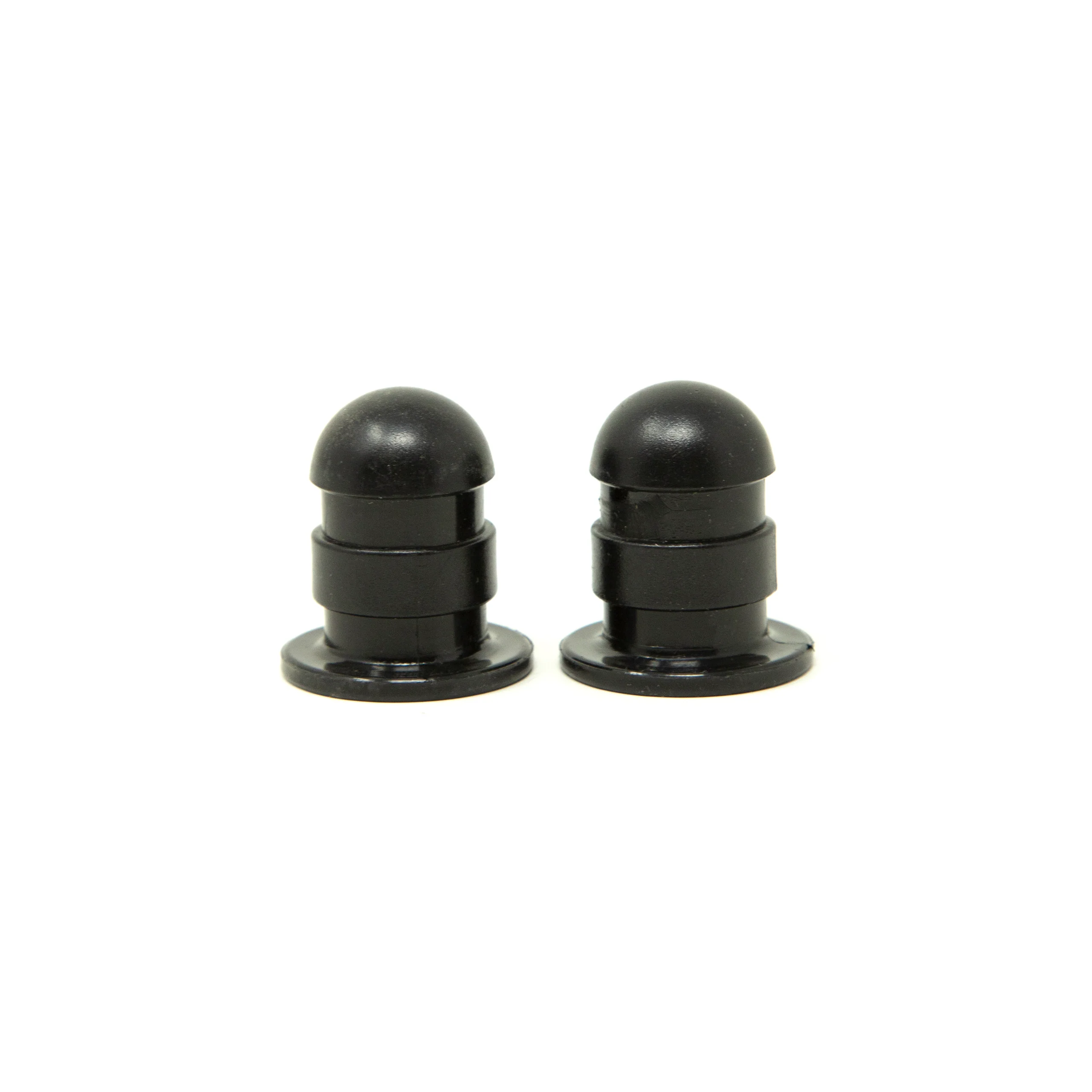 Mini Black Pole Cap Replacement, Set of 2