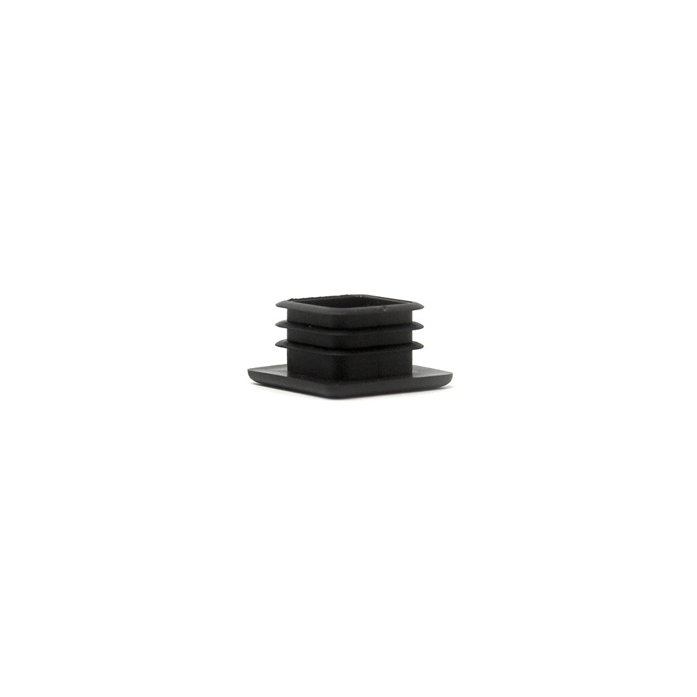 Black Rubber End Caps for Enclosure Pole T-Socket, Qty 2