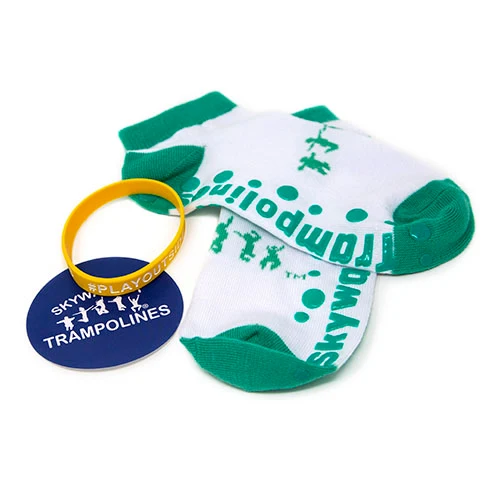 Skywalker Trampolines Socks, Wristband, and Sticker Swag Kit