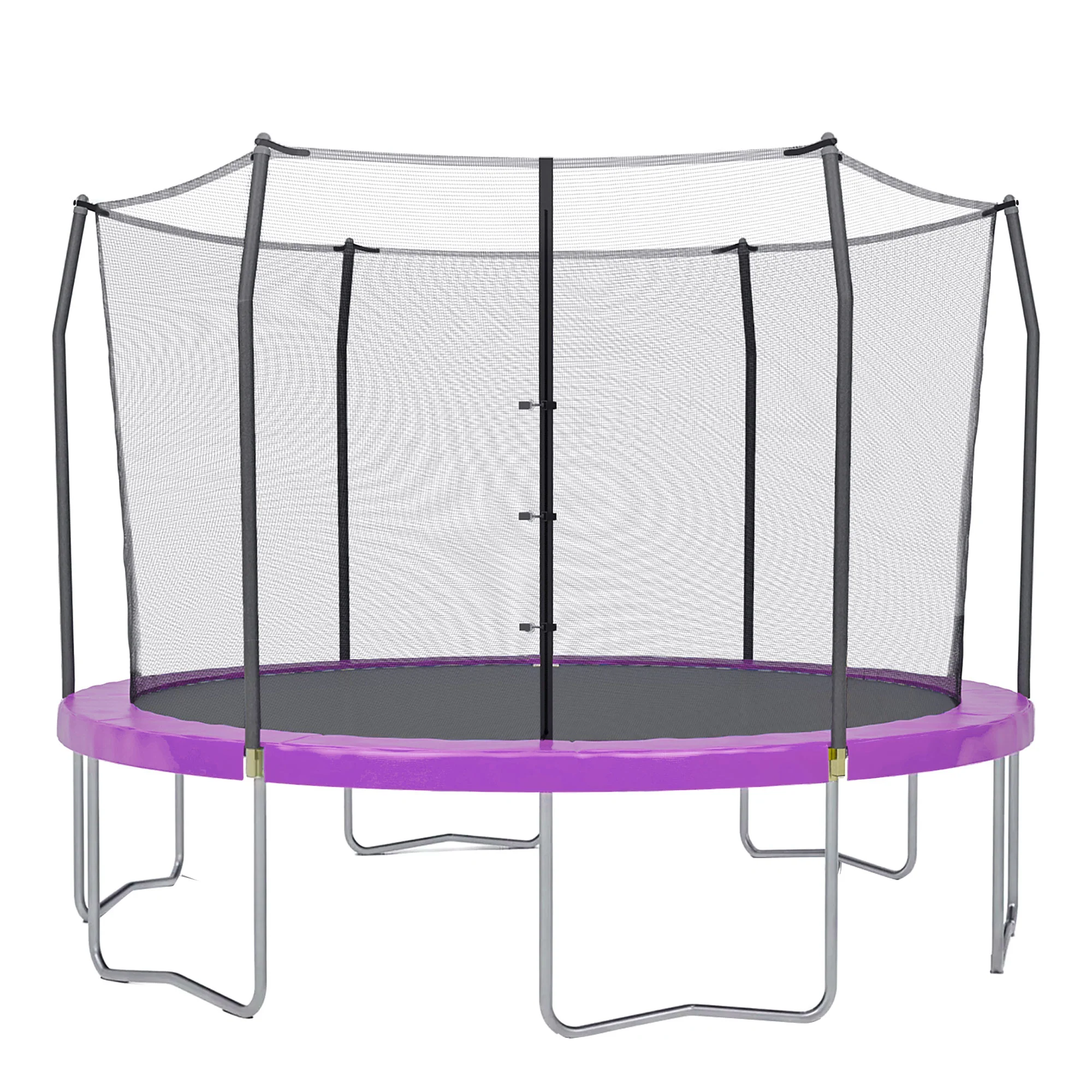 12' Round Outdoor Kids Trampoline with Safety Enclosure
