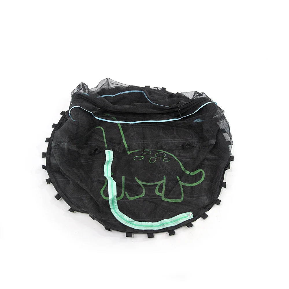 55 Inch Brontosaurus Jump Mat and Enclosure Net Combo with Sound