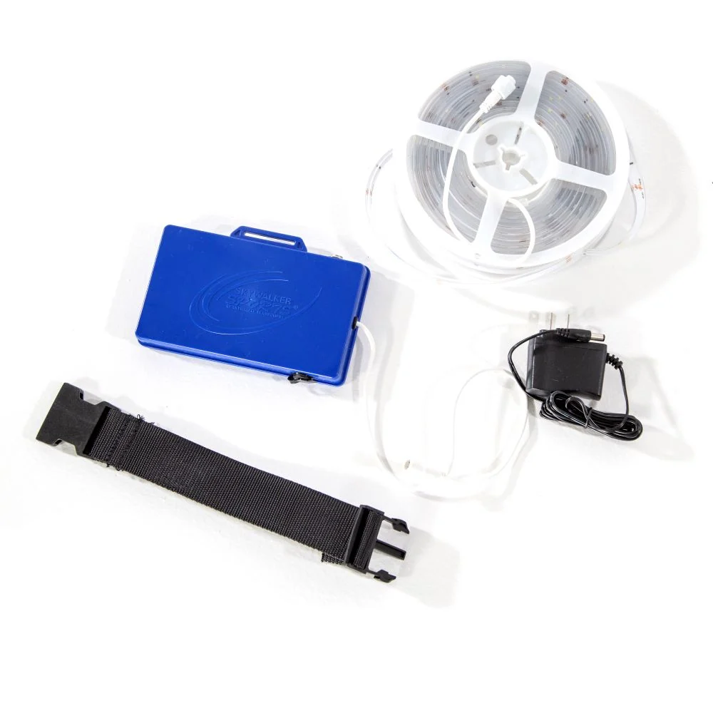 15' Round Lighted Spring Pad in Blue with LED Light Kit