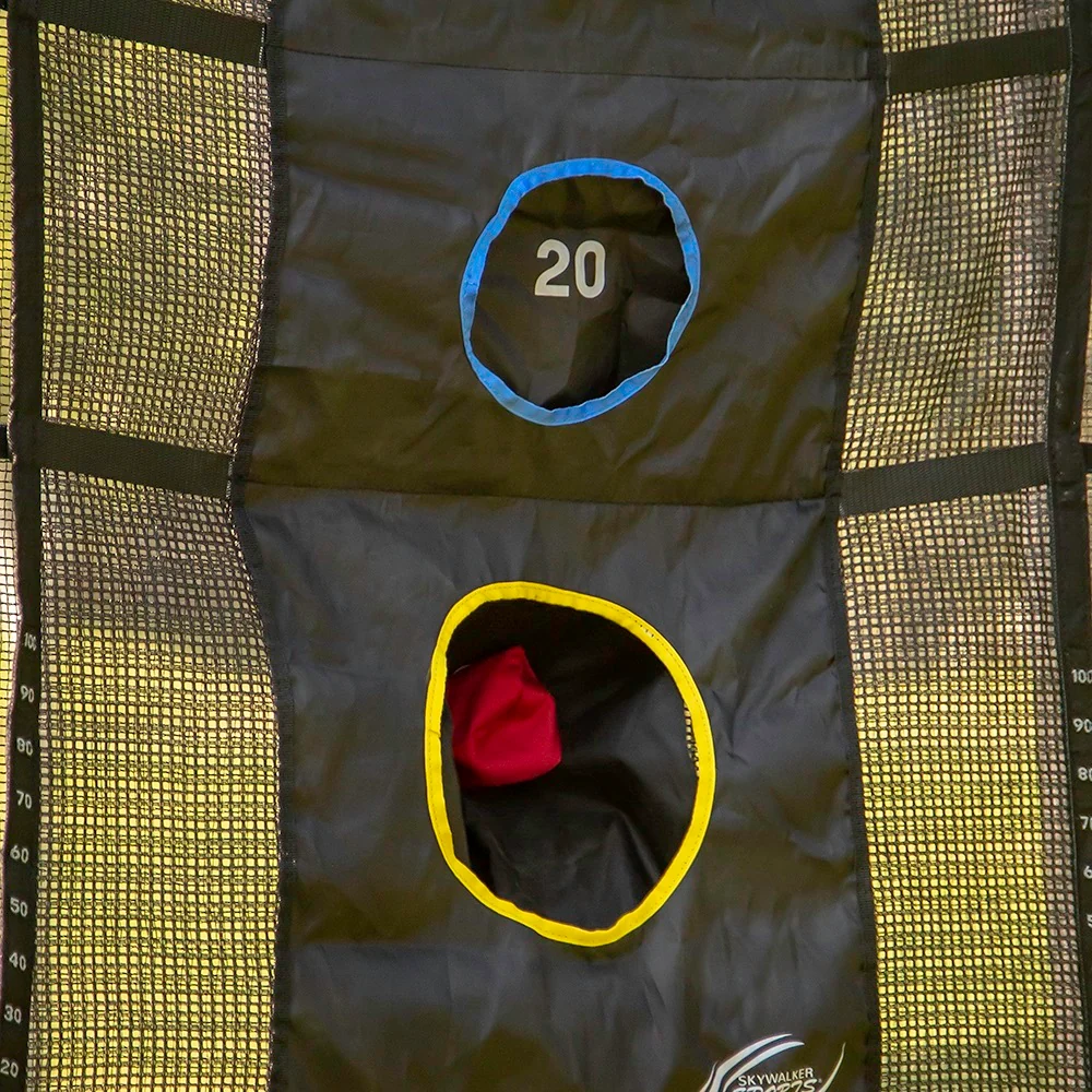 Triple Toss Game Trampoline Accessory with Six Bean Bags