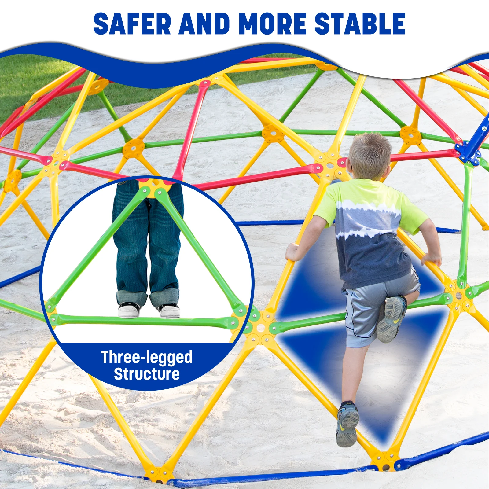 ActivPlay Geo Dome Climber and Swing Set Combo