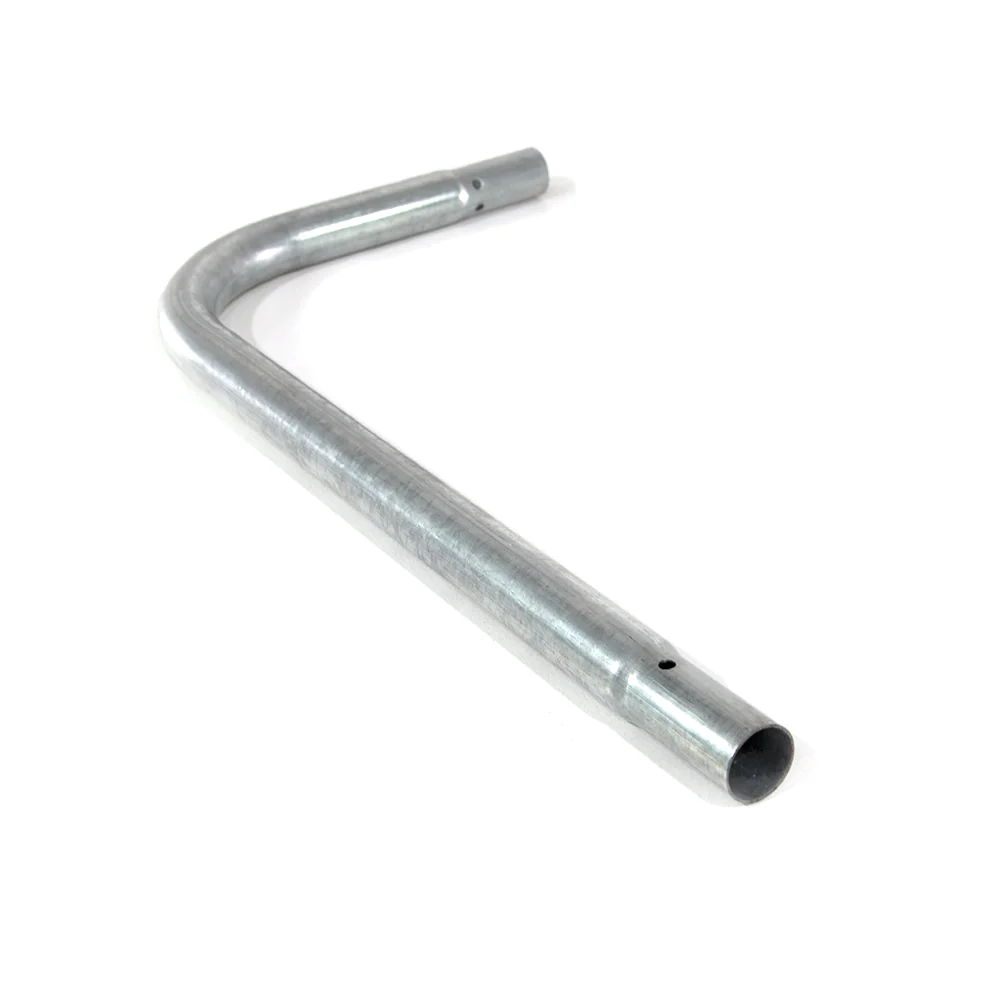 12' Square Curved Leg Male Replacement Part in Galvanized Steel