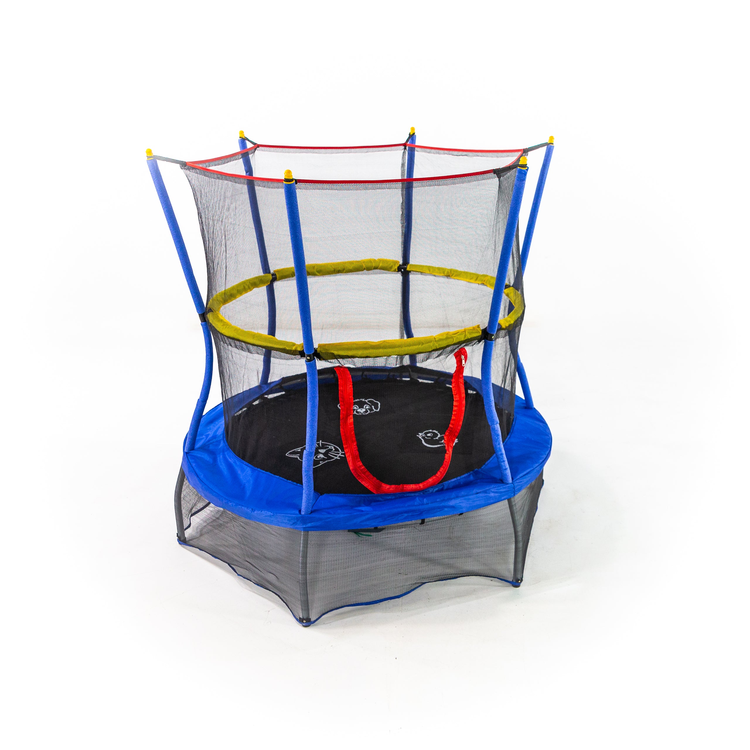 55" Round Bounce-N-Learn Mini Trampoline with Enclosure and Sound
