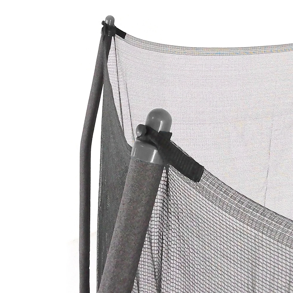 8' Round Trampoline in Blue for Safe Outdoor Jumping