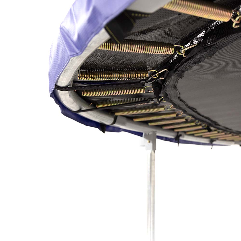 14' Square Trampoline in Blue with No-Gap Enclosure