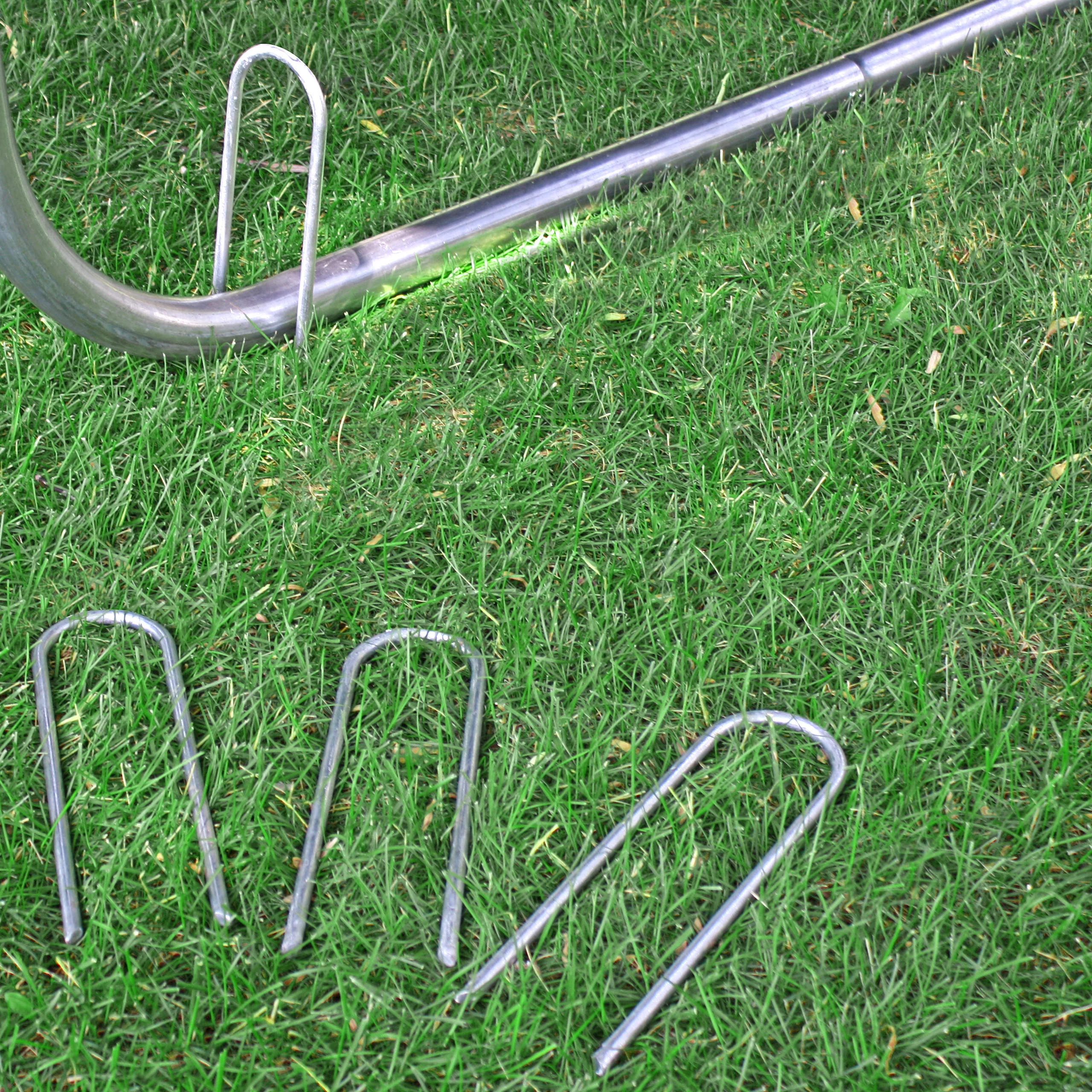 4 Pack Trampoline Wind Stakes in Galvanized Steel