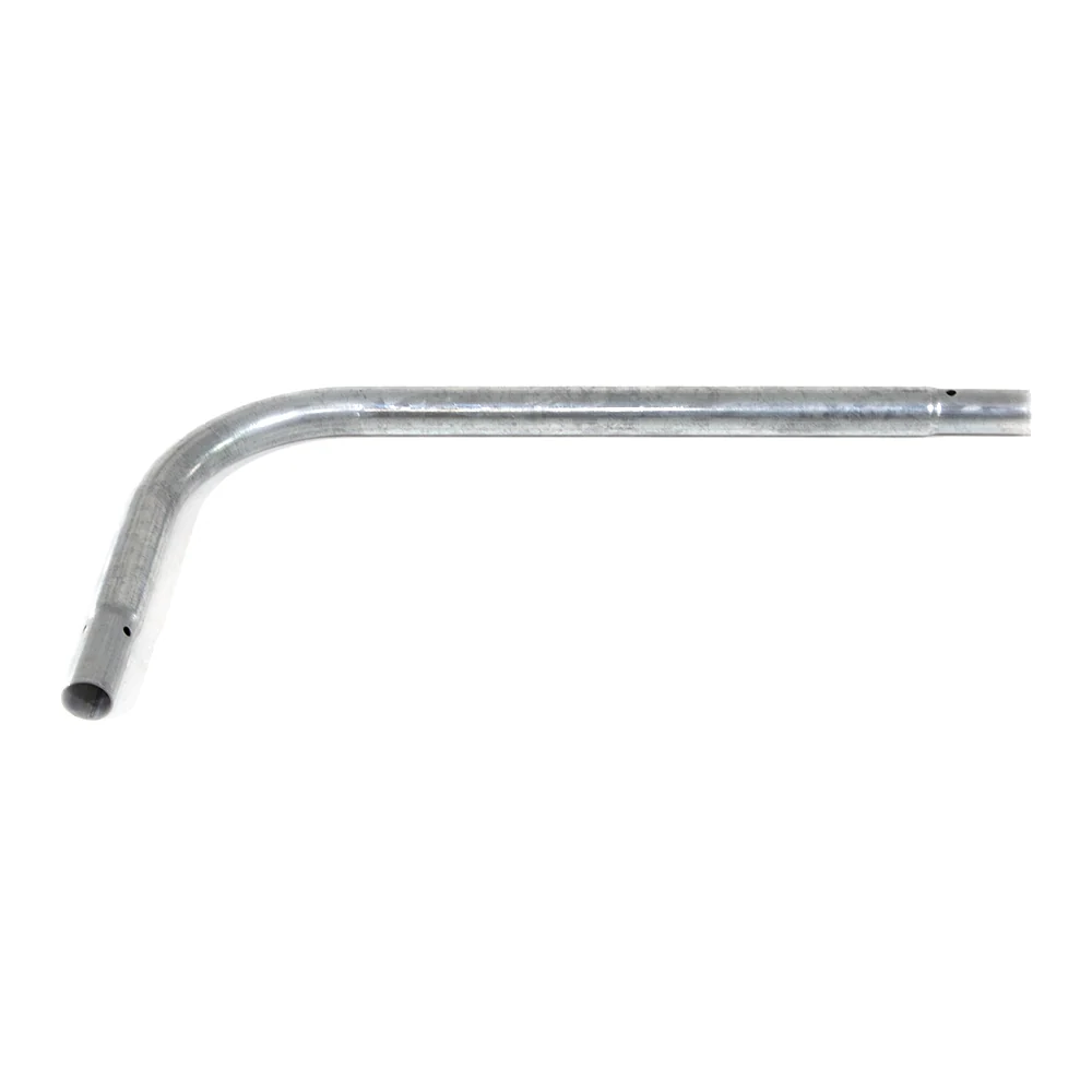 12' Square Curved Leg Male Replacement Part in Galvanized Steel