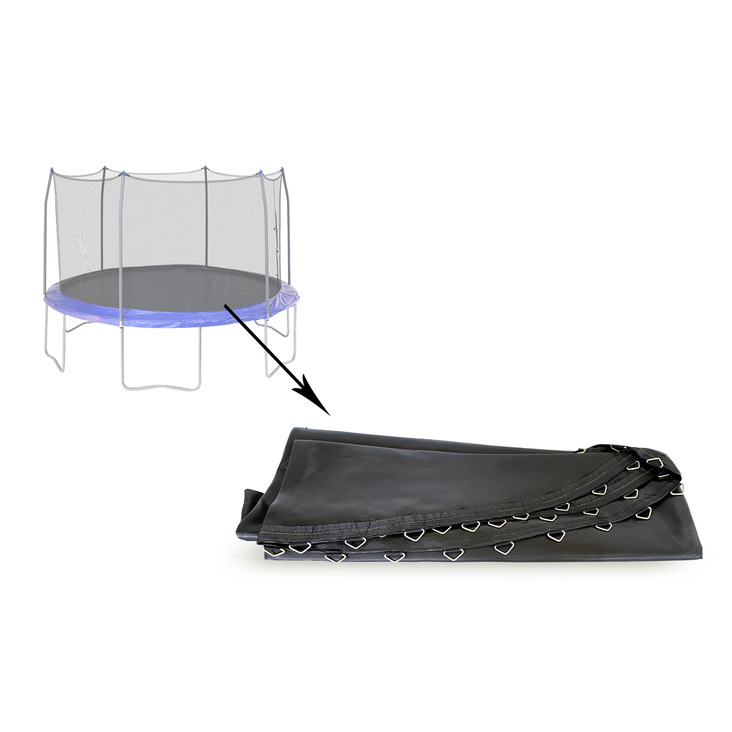 13' Round Jump Mat with 72 V-Rings for Skywalker Trampolines