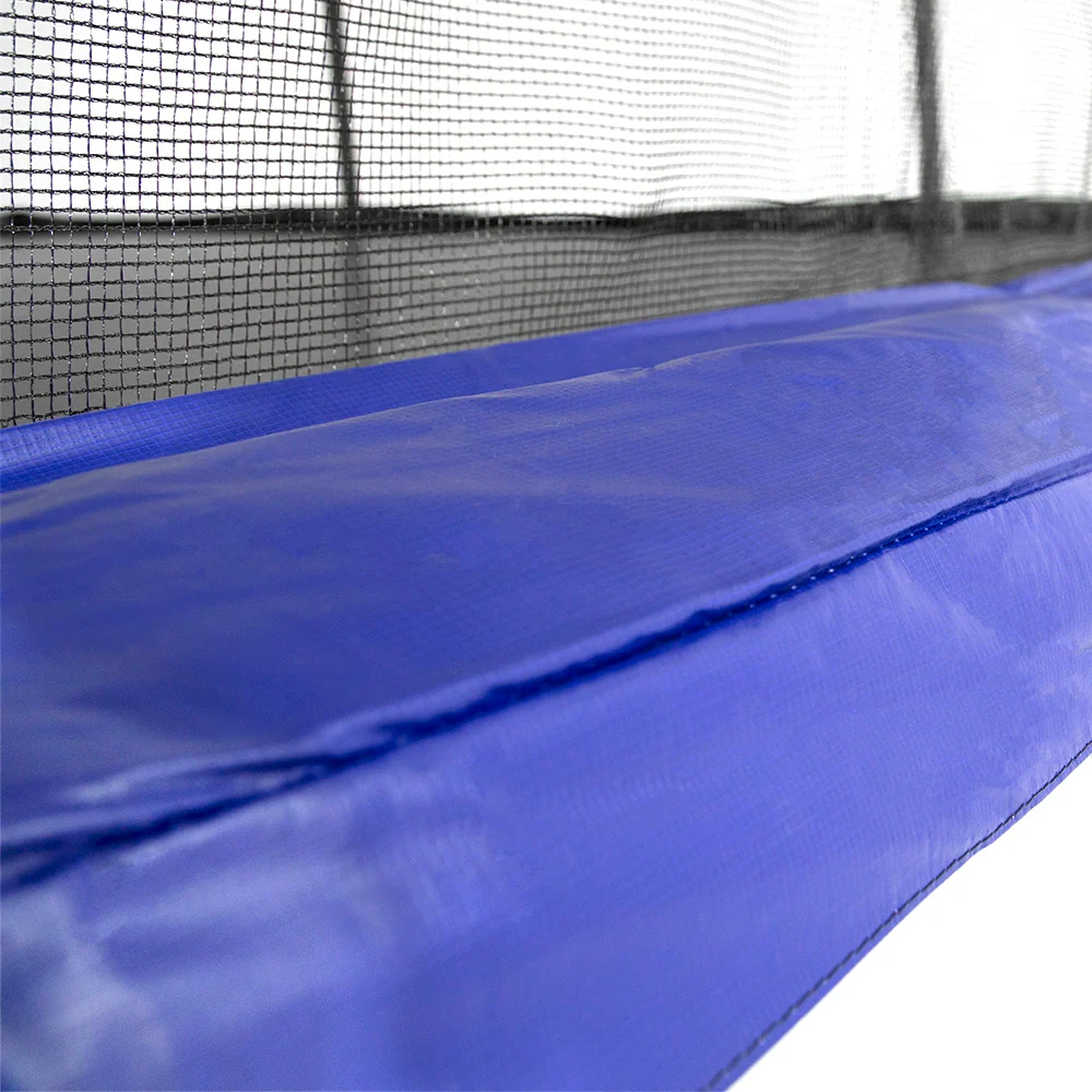 14' Square Trampoline in Blue with No-Gap Enclosure