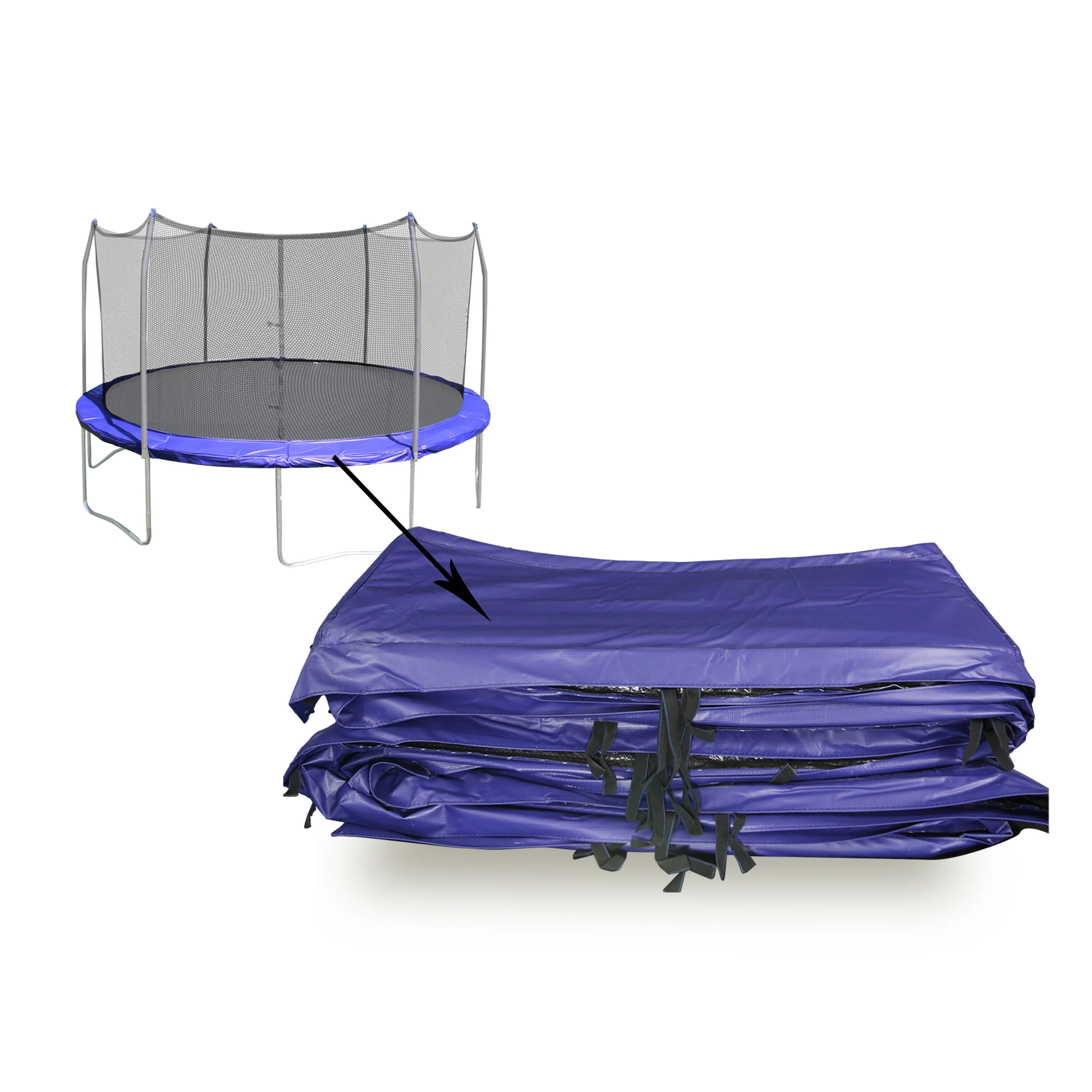 12' Round Royal Blue Spring Pad Replacement Part