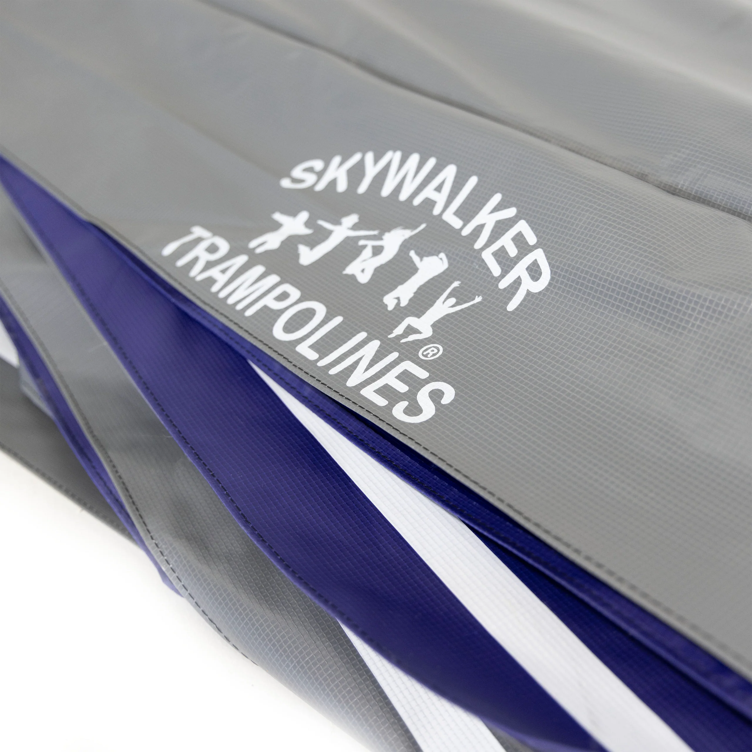 15 Ft. Square Trampoline Spring Pad in Reversible Blue and Grey