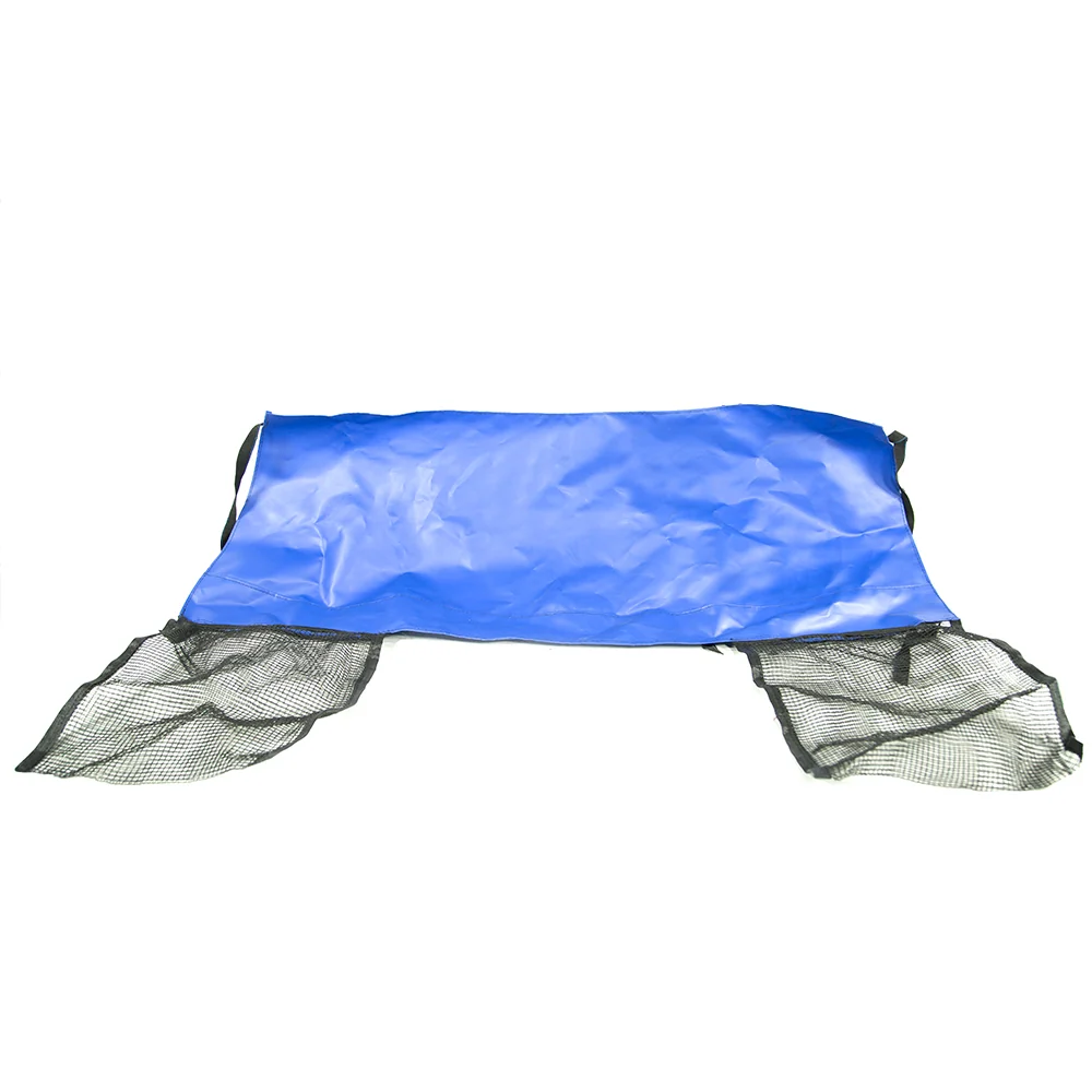 Blue Door Mat with Attached 2 Pocket Shoe Bag for Trampolines
