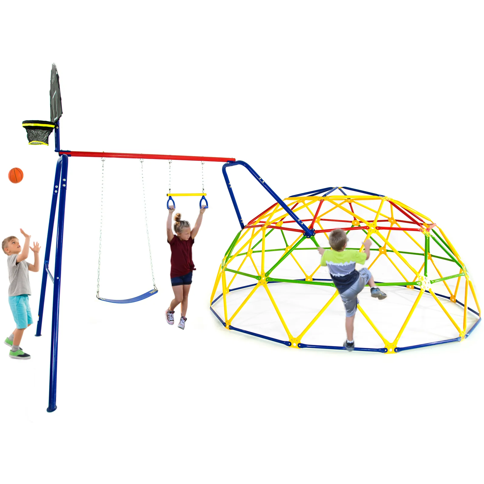 ActivPlay Geo Dome Climber and Swing Set Combo