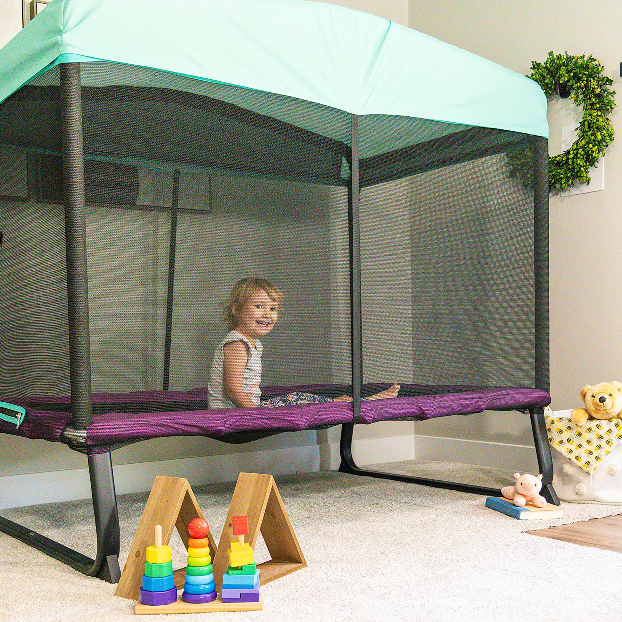Skywalker Trampolines 6 x 4 Ft. Rectangle Eeyore Mini Trampoline