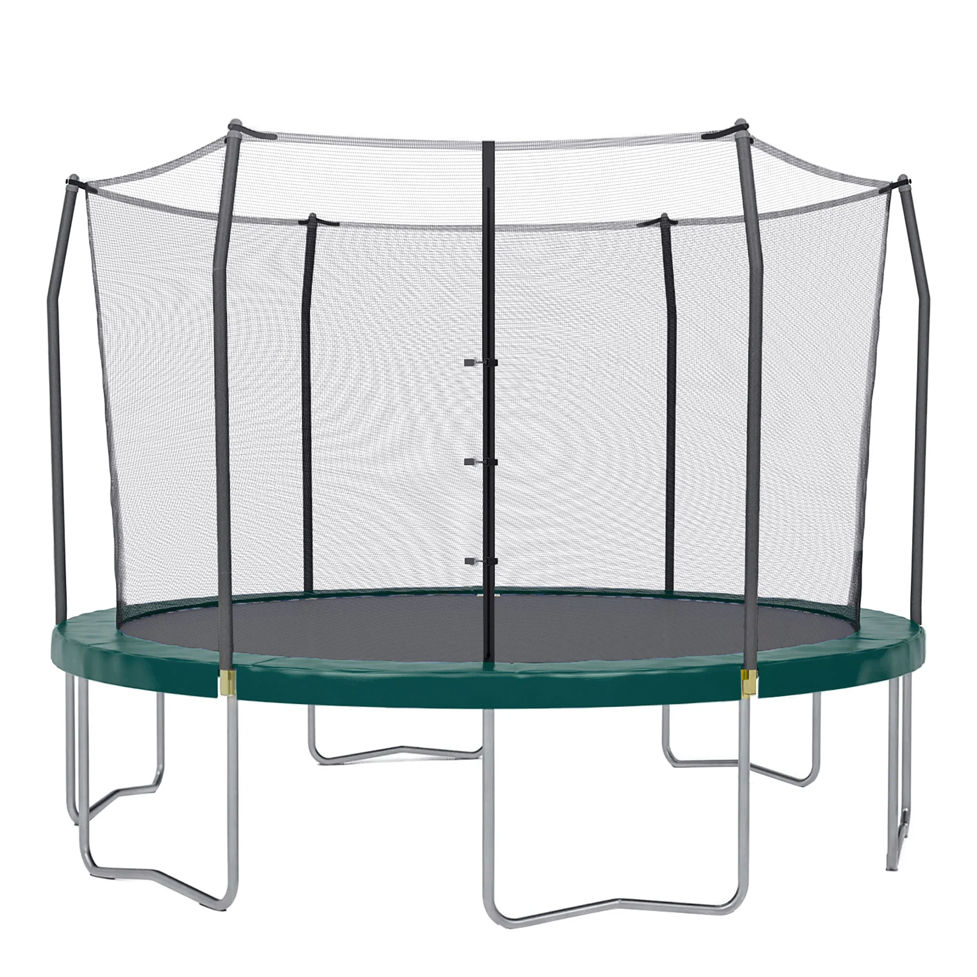 12' Round Outdoor Kids Trampoline with Safety Enclosure